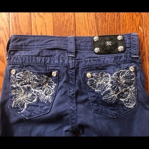 Miss Me girls 12 skinny jeans cobalt blue